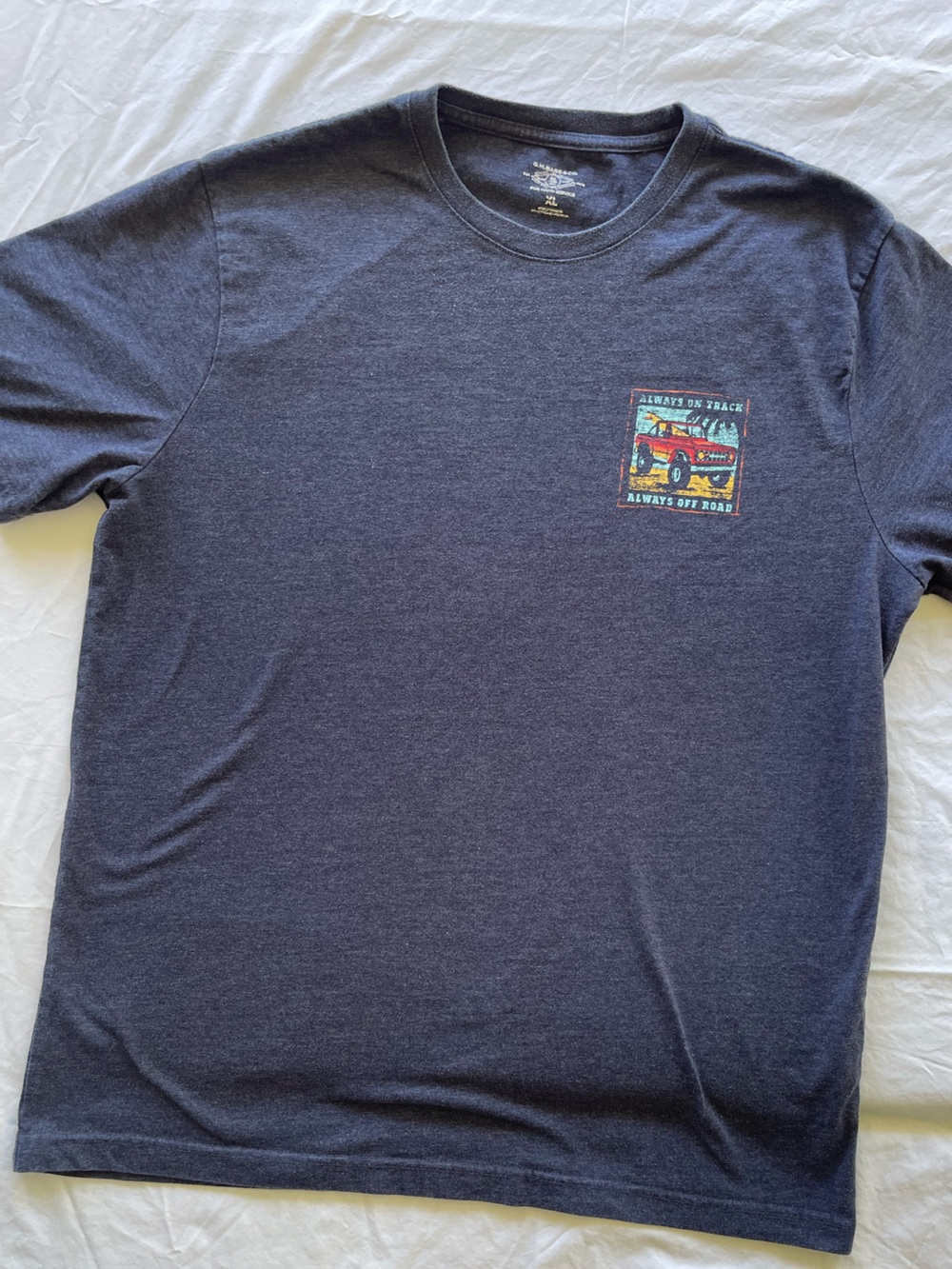 G.H. Bass & Co. Navy Short-Sleeve Tee with Colorful Pocket Graphic